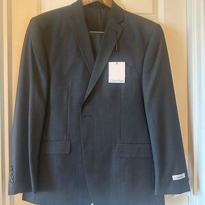 NWT | Calvin Klein | 100% Wool Suit Set | Jacket 42S + Pants 34x30